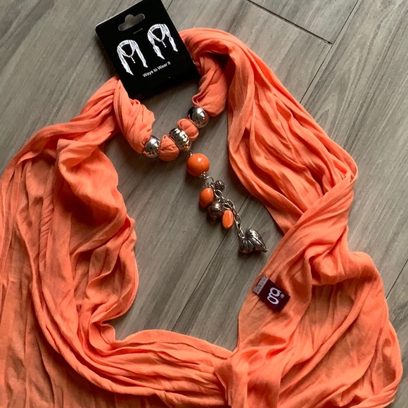 🧡 NWT Scarf and Neck Wrap Necklace. Such a fun accent. - Picture 8 of 8